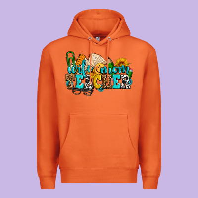 Wife Mom Teacher With Sunflowers Premium Hoodie Designed By Adodesignshop