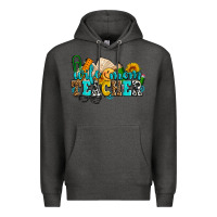 Charcoal Heather wife mom teacher with sunflowers Premium Hoodie - AdoDesignShop