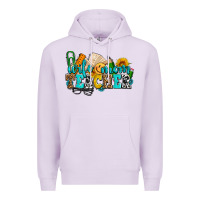 Lilac wife mom teacher with sunflowers Premium Hoodie - AdoDesignShop