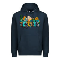 Navy wife mom teacher with sunflowers Premium Hoodie - AdoDesignShop
