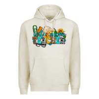 Oatmeal Heather wife mom teacher with sunflowers Premium Hoodie - AdoDesignShop