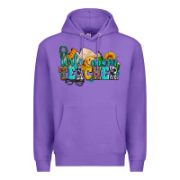 Purple wife mom teacher with sunflowers Premium Hoodie - AdoDesignShop