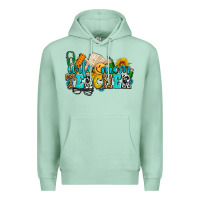 Seafoam wife mom teacher with sunflowers Premium Hoodie - AdoDesignShop