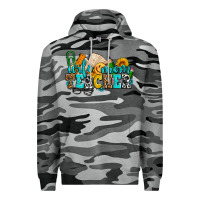 Slate Camo wife mom teacher with sunflowers Premium Hoodie - AdoDesignShop