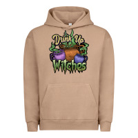Pigment Burro Drink up witches white Urban Hoodie - JahusDesignShop