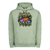 Pigment Oil Green Drink up witches white Urban Hoodie - JahusDesignShop