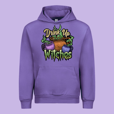 Drink Up Witches White Urban Hoodie Designed By Jahusdesignshop