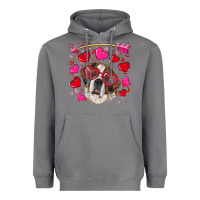 Storm valentine's day  saint bernard dog Heavyweight Hoodie - RanaPortraitStore