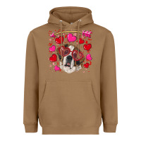 Toasted Coconut valentine's day  saint bernard dog Heavyweight Hoodie - RanaPortraitStore