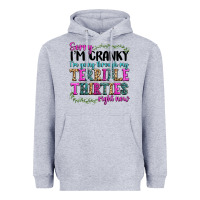 Heather Grey sorry im cranky im going through my terrible thirties right now Heavyweight Hoodie - texasbilliewilder