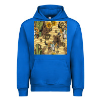 Cobalt aztec bull skull Urban Hoodie - BundleAndBundleShop