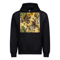 Foreset Green aztec bull skull Urban Hoodie - BundleAndBundleShop