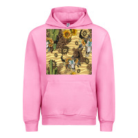 Fuchsia Pink aztec bull skull Urban Hoodie - BundleAndBundleShop