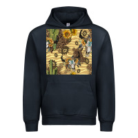 Navy aztec bull skull Urban Hoodie - BundleAndBundleShop