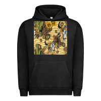 Pigment Black aztec bull skull Urban Hoodie - BundleAndBundleShop