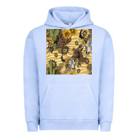 Pigment Grape Ice aztec bull skull Urban Hoodie - BundleAndBundleShop