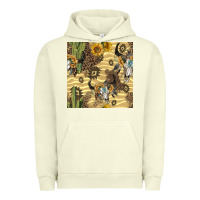 Pigment Pistachio aztec bull skull Urban Hoodie - BundleAndBundleShop