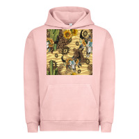 Pigment Salmon aztec bull skull Urban Hoodie - BundleAndBundleShop
