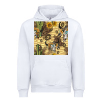 White aztec bull skull Urban Hoodie - BundleAndBundleShop