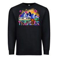 Black traveler Premium Sweatshirt - Zillion Design Studio