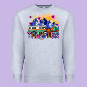 Traveler Premium Sweatshirt Designed By Zillion Design Studio