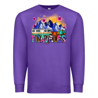 Purple traveler Premium Sweatshirt - Zillion Design Studio