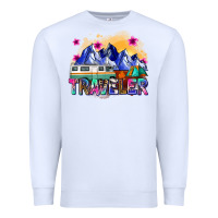 White traveler Premium Sweatshirt - Zillion Design Studio