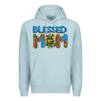 Blue Mist blessed mom autism Premium Hoodie - AdoDesignShop