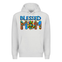 Dove Grey blessed mom autism Premium Hoodie - AdoDesignShop