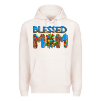 Pale Pink blessed mom autism Premium Hoodie - AdoDesignShop