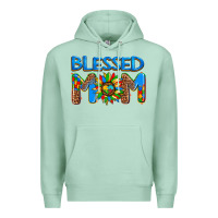 Seafoam blessed mom autism Premium Hoodie - AdoDesignShop