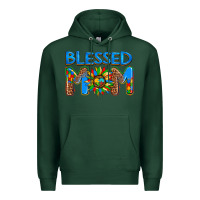 Sports Green blessed mom autism Premium Hoodie - AdoDesignShop
