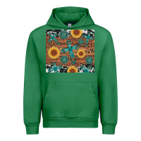 Emerald cross gemstone and sunflower Urban Hoodie - Artiststas