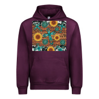 Mauve Wine cross gemstone and sunflower Urban Hoodie - Artiststas