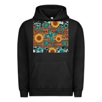 Pigment Black cross gemstone and sunflower Urban Hoodie - Artiststas