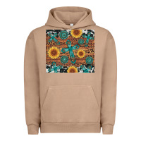 Pigment Burro cross gemstone and sunflower Urban Hoodie - Artiststas