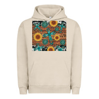 Pigment French Oak cross gemstone and sunflower Urban Hoodie - Artiststas