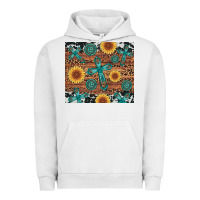 Pigment Lunar Rock cross gemstone and sunflower Urban Hoodie - Artiststas
