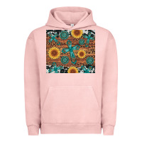 Pigment Salmon cross gemstone and sunflower Urban Hoodie - Artiststas