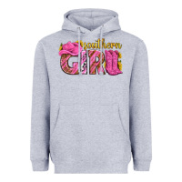 Heather Grey southern girl western Heavyweight Hoodie - texasbilliewilder