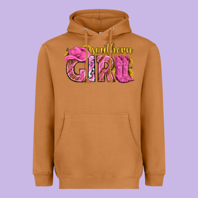 Southern Girl Western Heavyweight Hoodie Designed By Texasbilliewilder