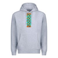 Heather Grey dinosaur brontosaurus pen wrap Premium Hoodie - Artiststas