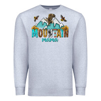 Heather Grey mountain mama Premium Sweatshirt - texasbilliewilder