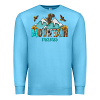 Ocean Blue mountain mama Premium Sweatshirt - texasbilliewilder