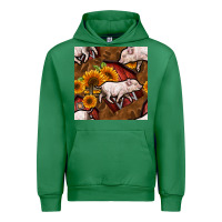 Emerald pig and barn Urban Hoodie - BundleAndBundleShop