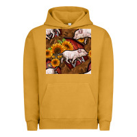 Pigment Peanut Butter pig and barn Urban Hoodie - BundleAndBundleShop