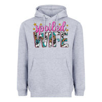 Heather Grey spoiled wife Heavyweight Hoodie - texasbilliewilder