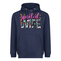 Navy spoiled wife Heavyweight Hoodie - texasbilliewilder
