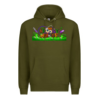 Army Green one spooky nurse libbey glass Premium Hoodie - BundleAndBundleShop
