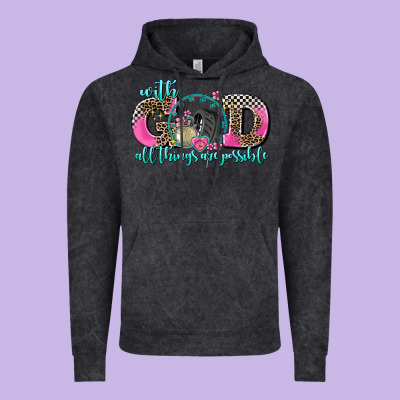 With God All Things Are Possible Race Vintage Hoodie Designed By Adodesignshop
